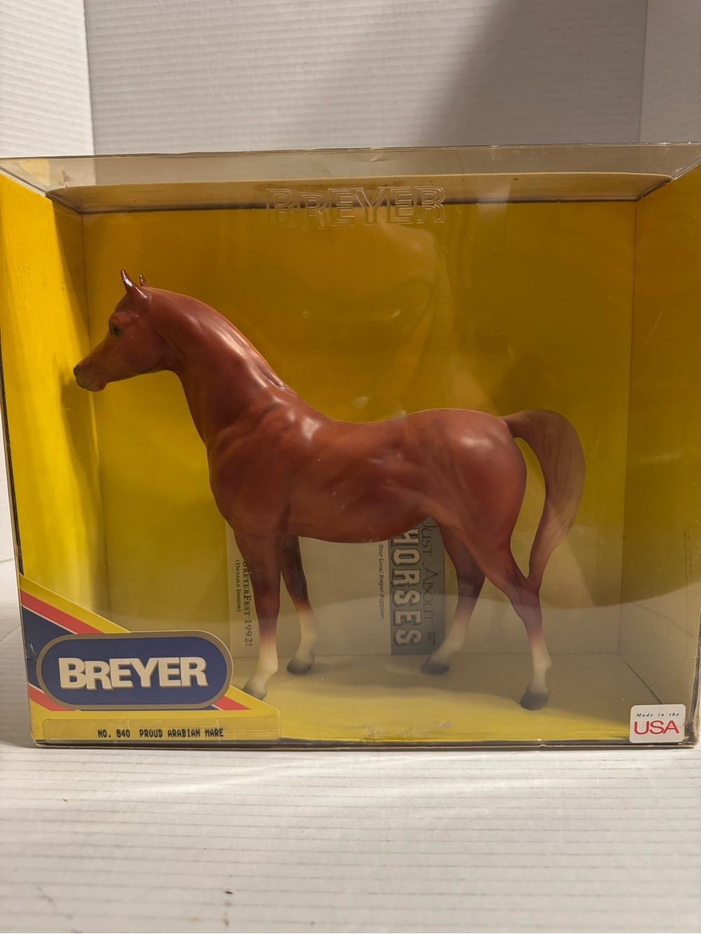 Vintage Breyer Proud Arabian Mare (PAM), model No. 840 Original Box W/ Catalogue
